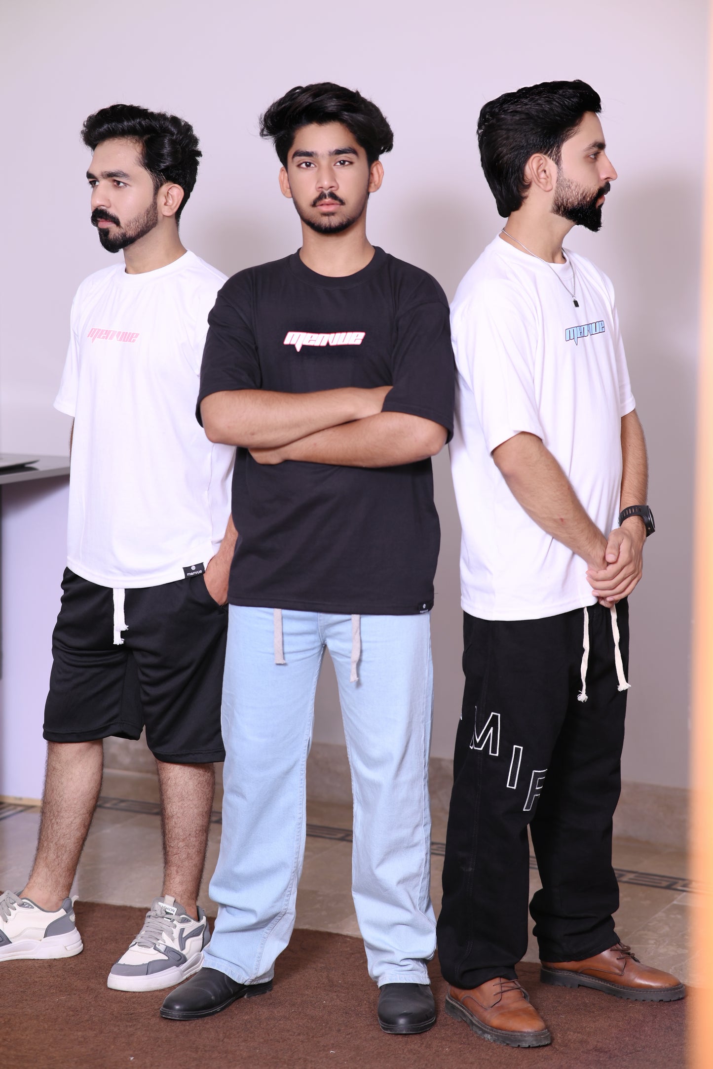 100% Cotton 200 GSM Down Shoulder T-Shirt & Essential Black Shorts for Men